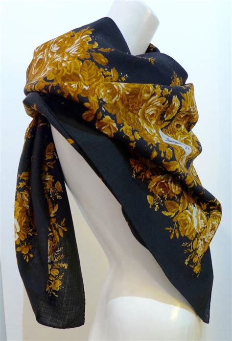 ysl black scarf|ysl scarf wool on sale.